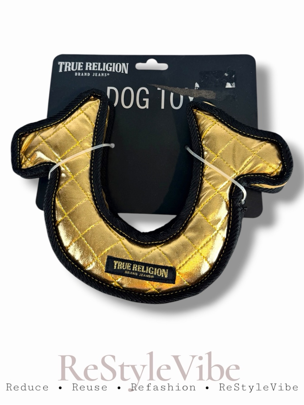 TRUE RELIGION Dog Toy Chew NWT Large Logo Shape NIP